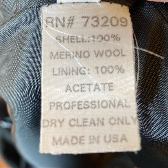 100% Merino Wool Pea Coat Size Small J. Percy with Nautical buttons Made in USA - Picture 10 of 11